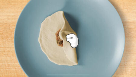 Pinch screen to fold bao