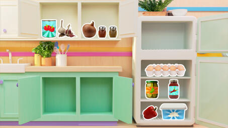 Pantry with interactive elements added